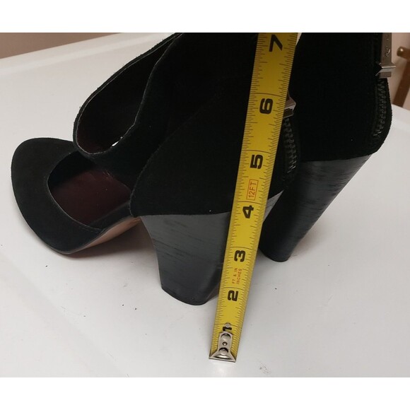 Report Signature Womens Black Suede Ankle Strap Block Heel Dress Shoes Sz 10 POE - Picture 10 of 15